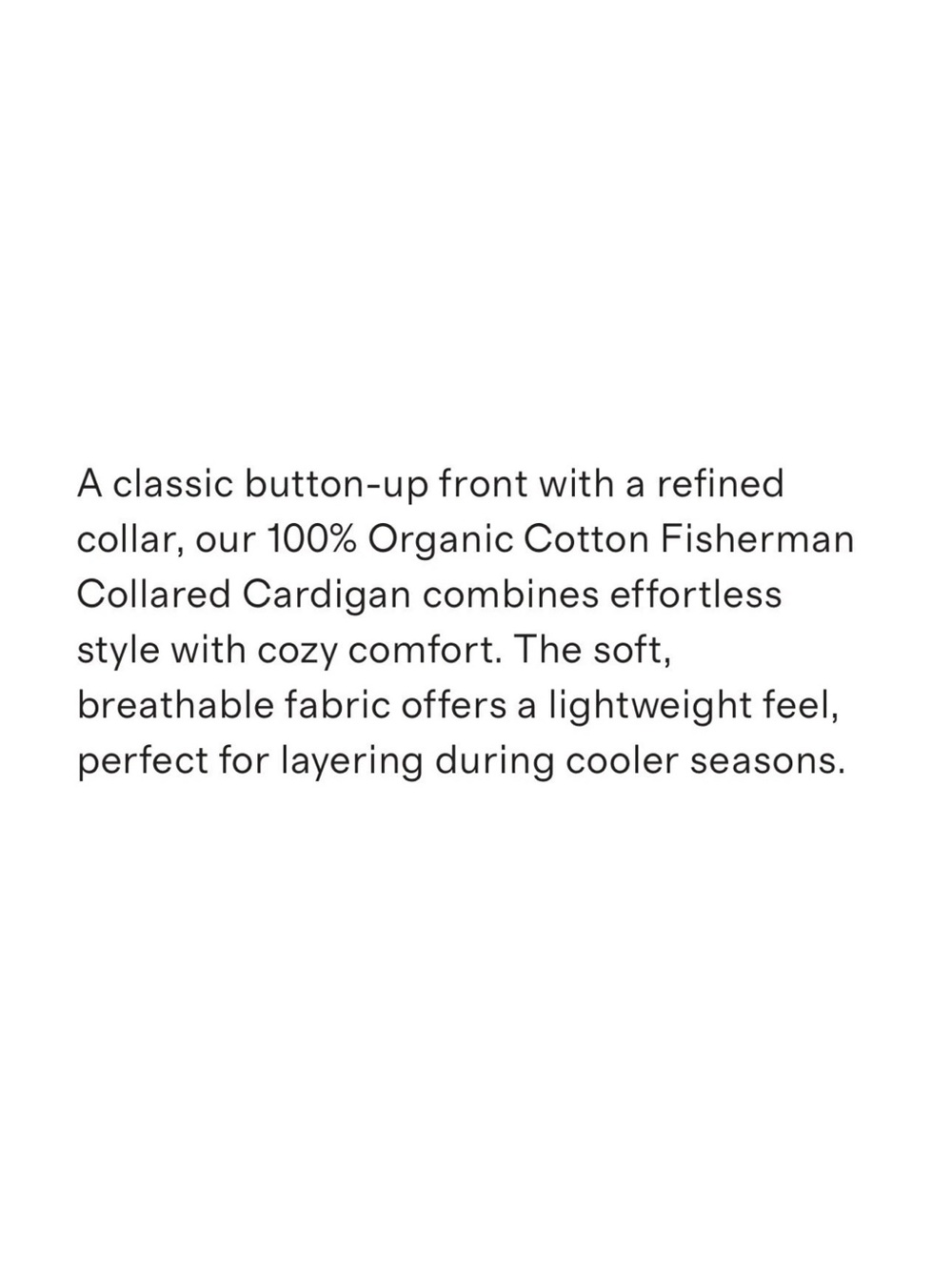 Quince 100% Organic Cotton Fisherman Collared Cardigan - Picture 4 of 5